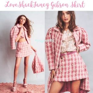 LoveShackFancy Pink Gibson Skirt